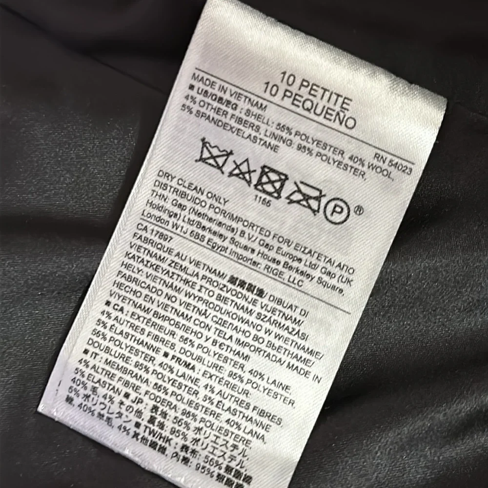 🎤🎉 Beautiful Banana Republic Burgundy & Black Tweed Cropped Jacket Sz 10P - Picture 10 of 11